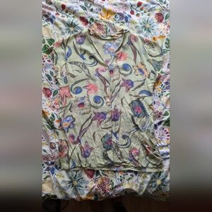 Floral Button-Up Blouse